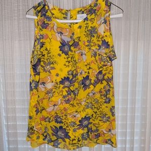 Floral sleeveless flowy tank